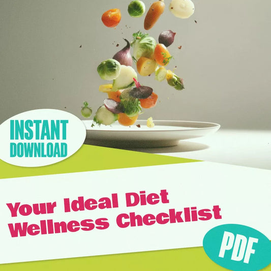 Your Ideal Diet Wellness Checklist | Digital Nutrition Guide for Healthy Eating, Meal Planning & Mindful Habits