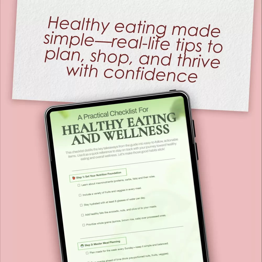 A Practical Checklist For Healthy Eating And Wellness – Digital Download | How to Start Eating Right, Meal Planning, Nutrition Guide, Wellness Checklist